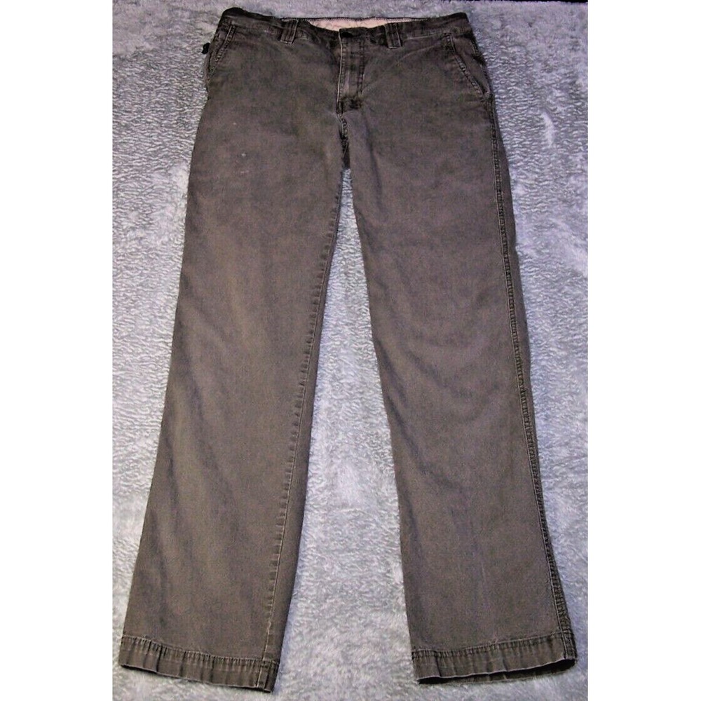Columbia Pants Men's 31X31 Tag-32X34 Regular Fit Chino Brown Distressed Backside